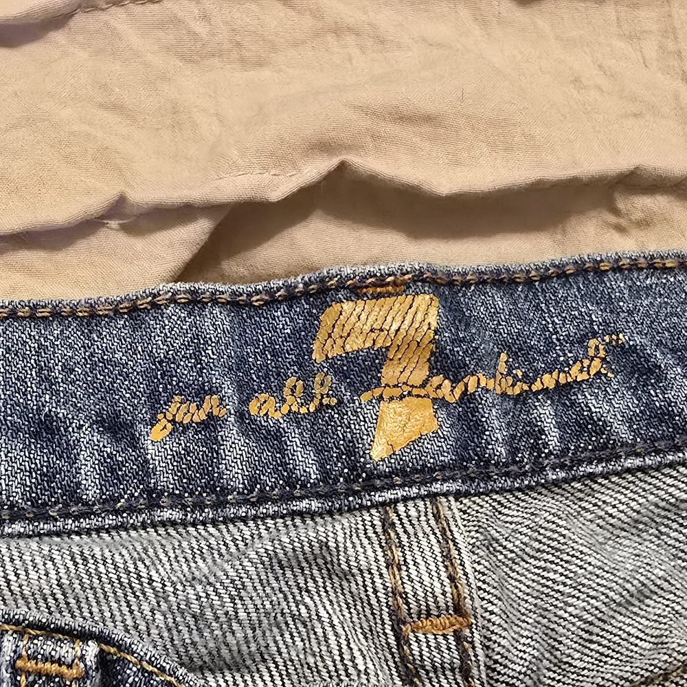 7 For All Mankind Blue Denim Jeans